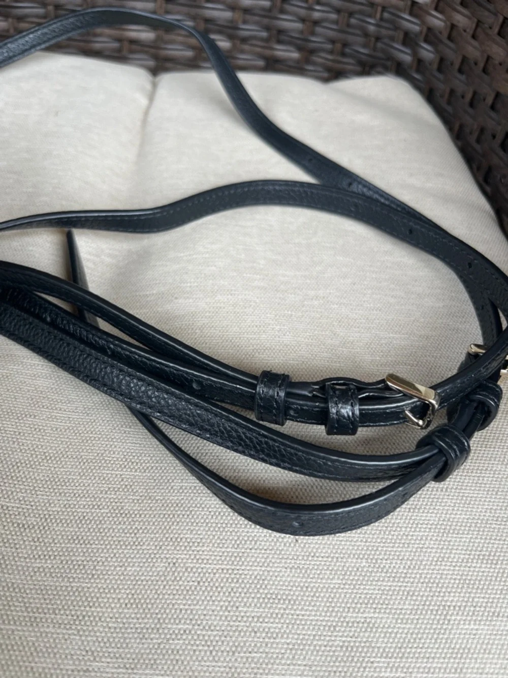 EUC Kate Spade Karina Black Pebbled Leather Mini Backpack with Gold Hardware
